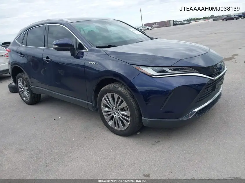 TOYOTA VENZA 2021, VIN JTEAAAAH0MJ038139