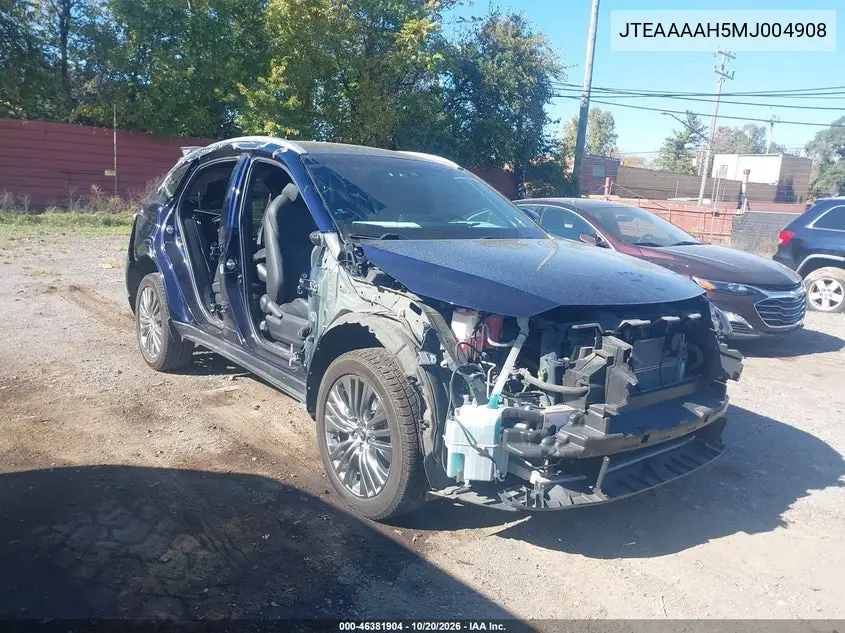 TOYOTA VENZA 2021, VIN JTEAAAAH5MJ004908