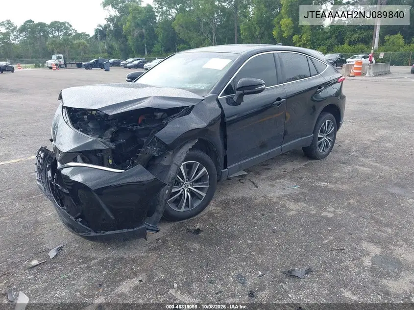 2022 TOYOTA VENZA VIN JTEAAAAH2NJ089840 — фото 2