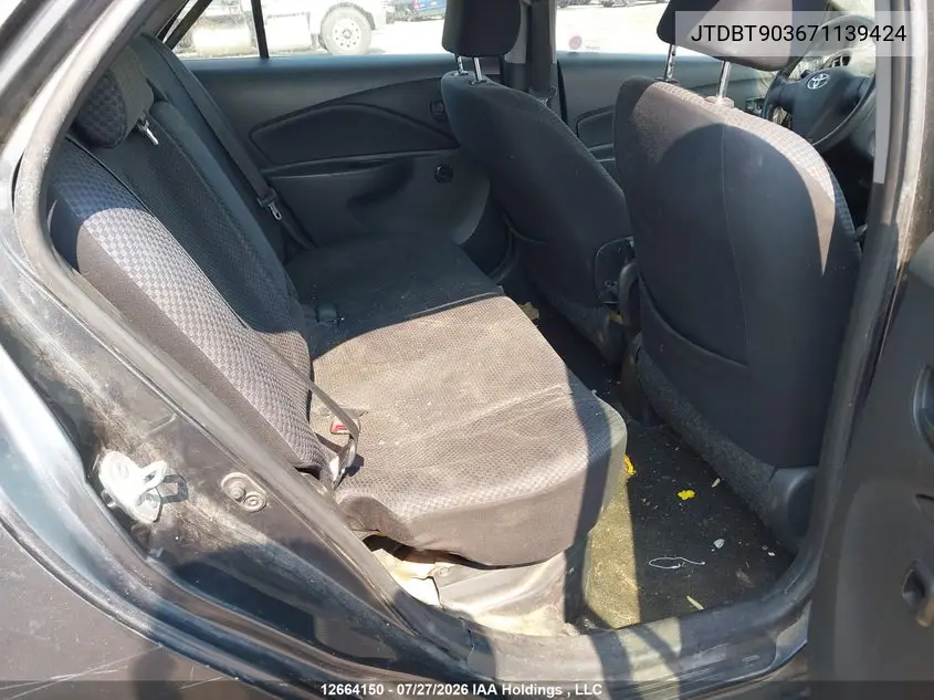 2007 TOYOTA YARIS VIN JTDBT903671139424 — фото 8