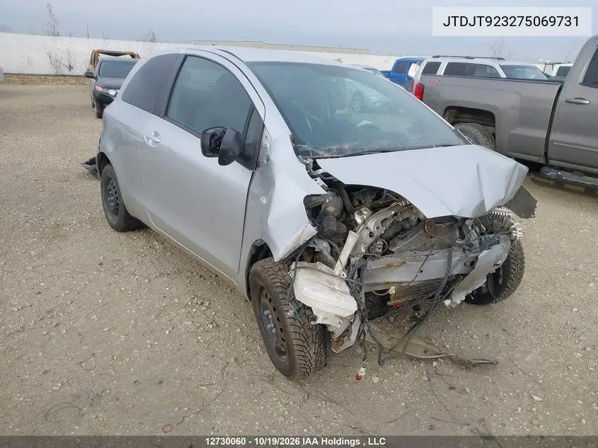 TOYOTA YARIS 2007, VIN JTDJT923275069731