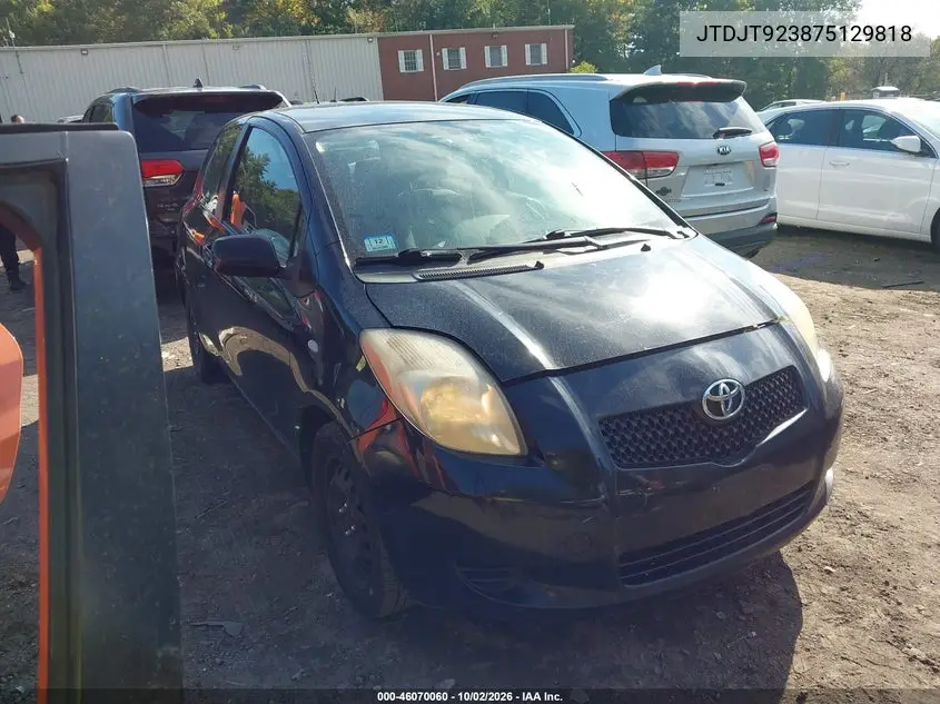 TOYOTA YARIS 2007, VIN JTDJT923875129818