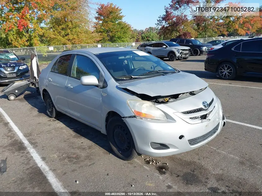 TOYOTA YARIS 2007, VIN JTDBT923471005282
