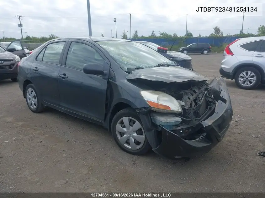 TOYOTA YARIS 2008, VIN JTDBT923481254134