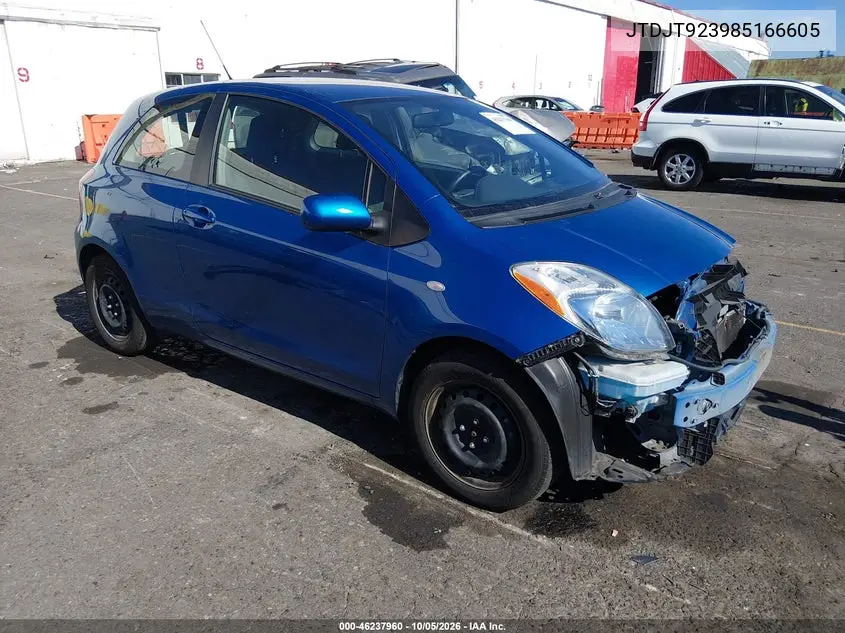 TOYOTA YARIS 2008, VIN JTDJT923985166605