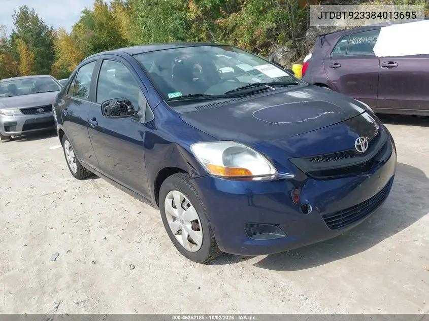 TOYOTA YARIS 2008, VIN JTDBT923384013695