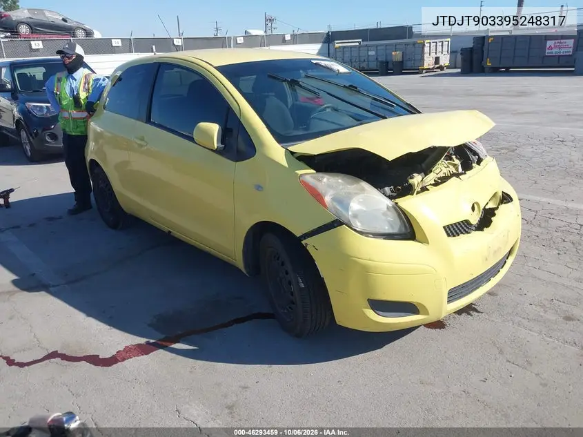 TOYOTA YARIS 2009, VIN JTDJT903395248317