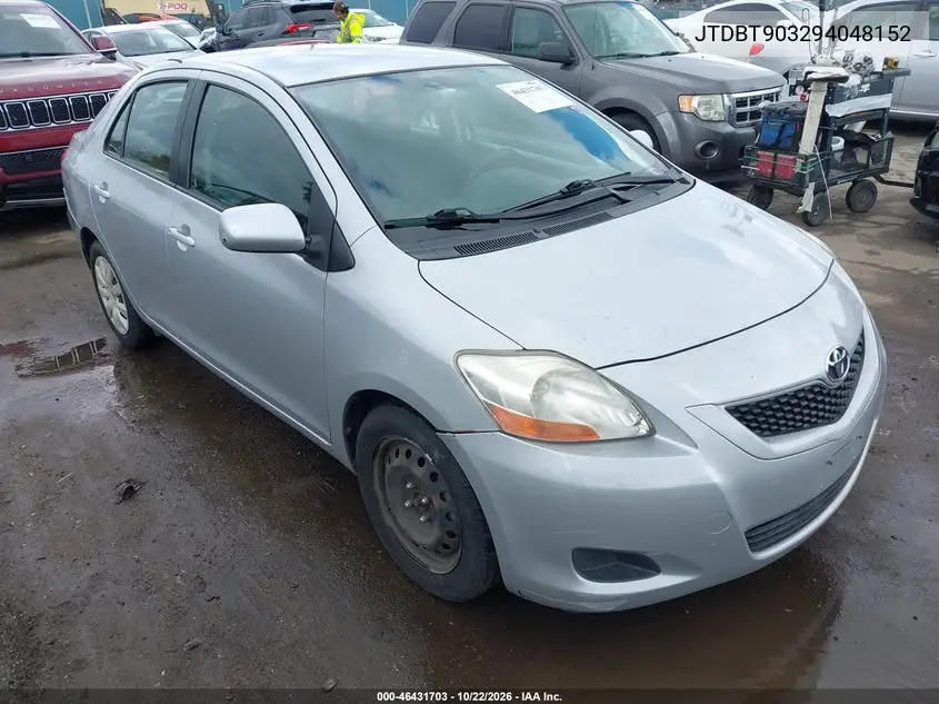 TOYOTA YARIS 2009, VIN JTDBT903294048152