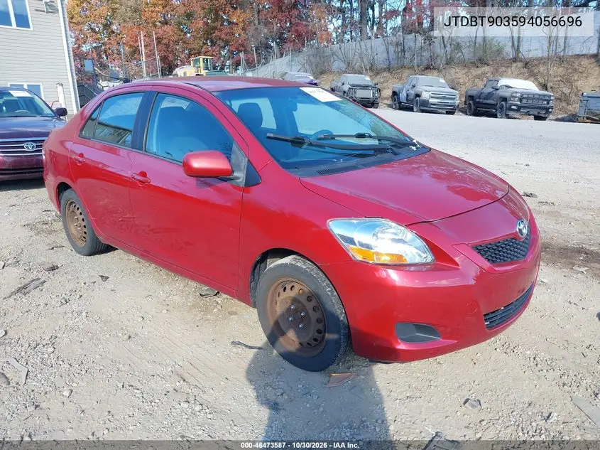 TOYOTA YARIS 2009, VIN JTDBT903594056696
