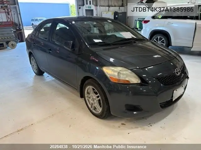 TOYOTA YARIS 2010, VIN JTDBT4K37A1385986