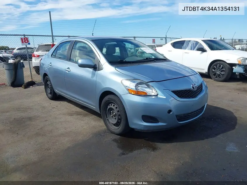 TOYOTA YARIS 2010, VIN JTDBT4K34A1354131