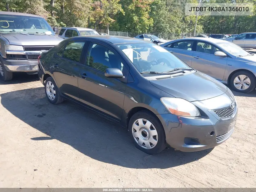 TOYOTA YARIS 2010, VIN JTDBT4K38A1366010