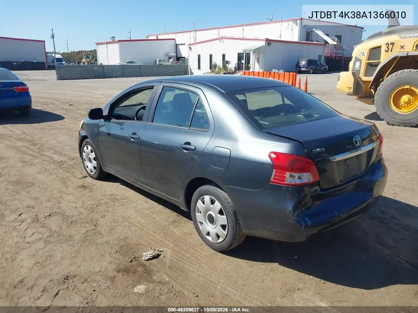2010 TOYOTA YARIS VIN JTDBT4K38A1366010 — фото 3