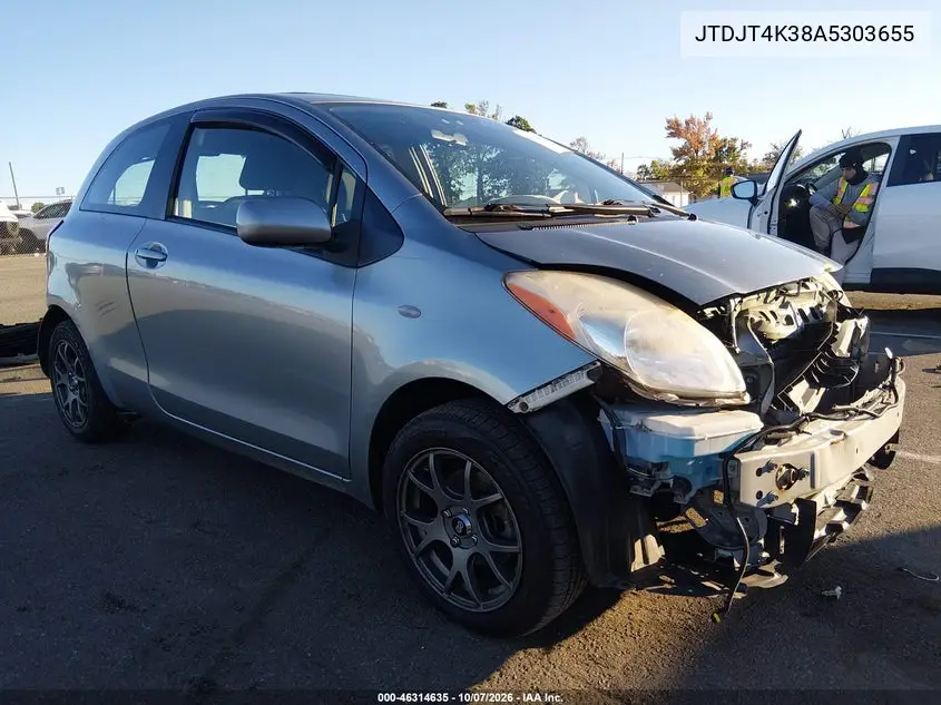 TOYOTA YARIS 2010, VIN JTDJT4K38A5303655