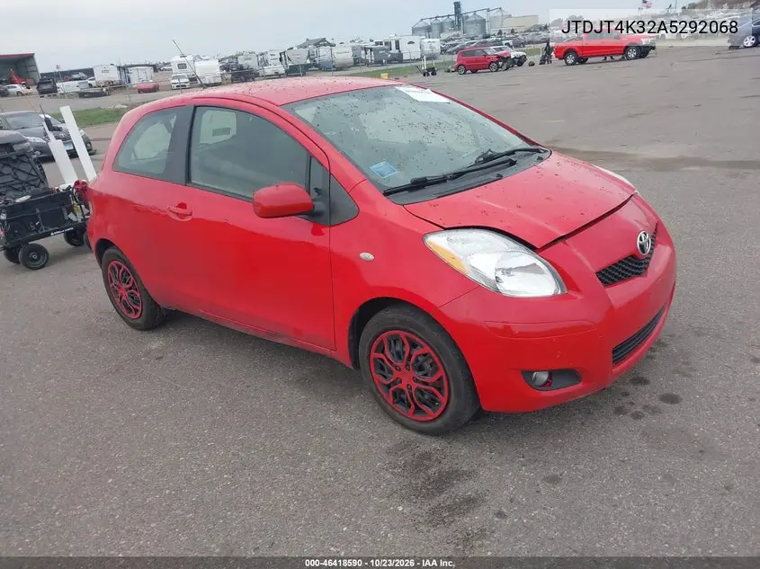 TOYOTA YARIS 2010, VIN JTDJT4K32A5292068