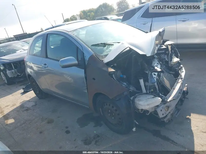 TOYOTA YARIS 2010, VIN JTDJT4K32A5288506