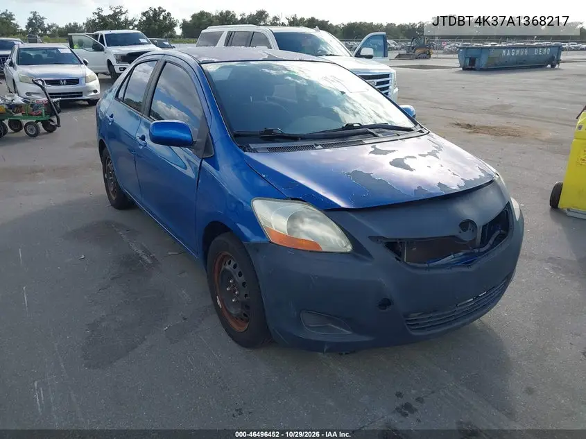 TOYOTA YARIS 2010, VIN JTDBT4K37A1368217