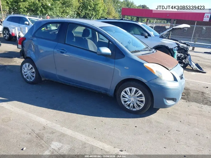 TOYOTA YARIS 2011, VIN JTDJT4K30B5339423