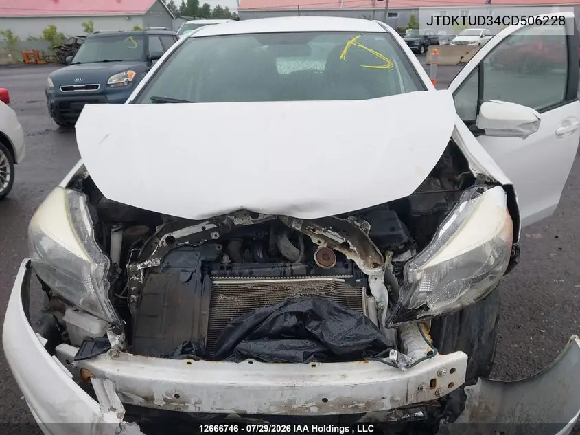 2012 TOYOTA YARIS VIN JTDKTUD34CD506228 — фото 10
