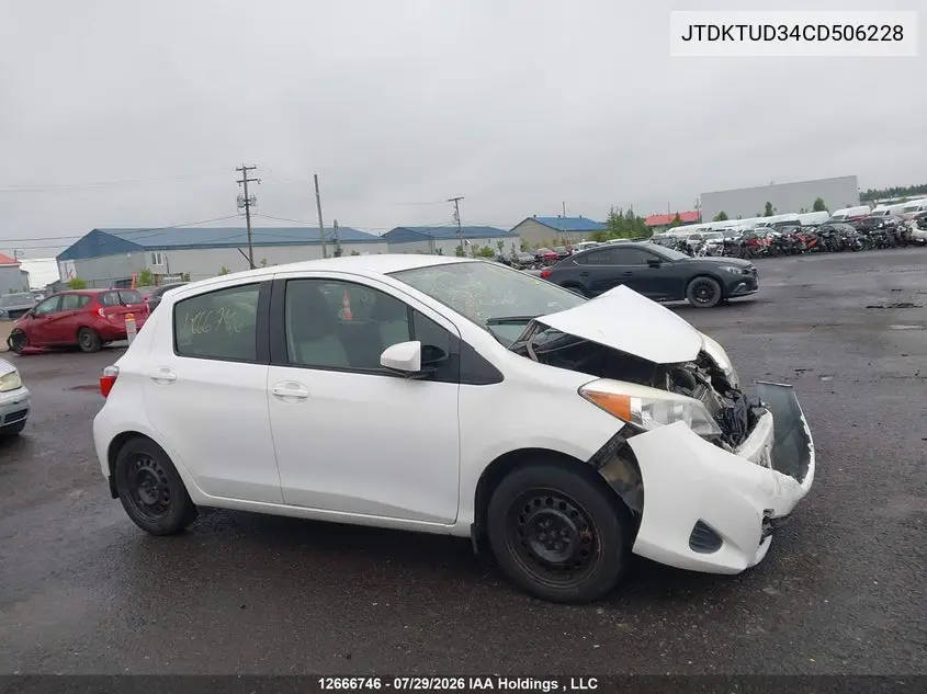 2012 TOYOTA YARIS VIN JTDKTUD34CD506228 — фото 13