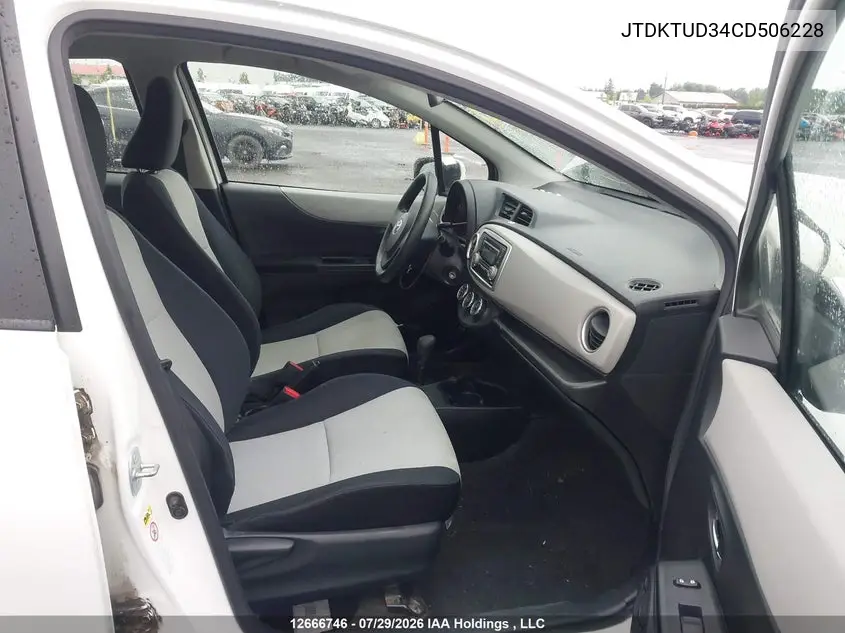 2012 TOYOTA YARIS VIN JTDKTUD34CD506228 — фото 5