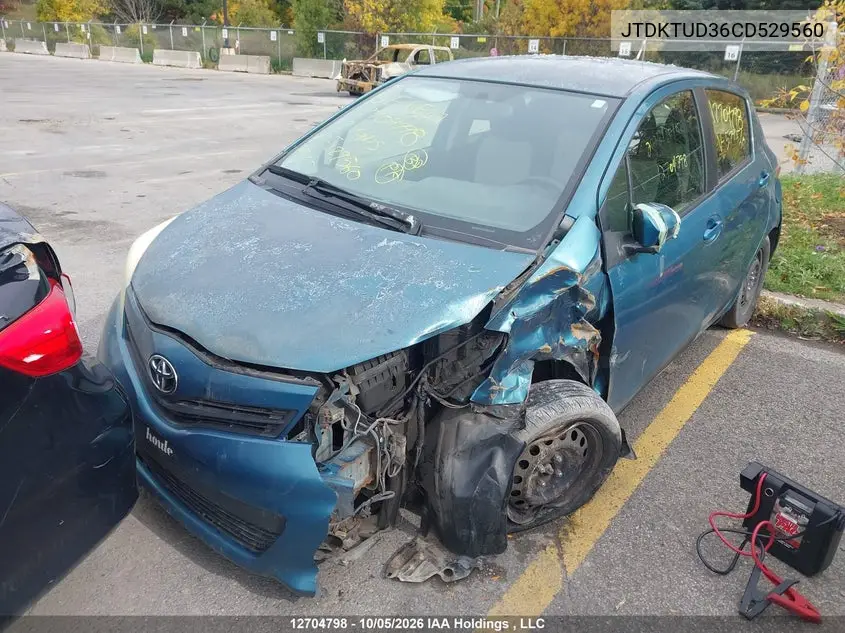 2012 TOYOTA YARIS VIN JTDKTUD36CD529560 — фото 13