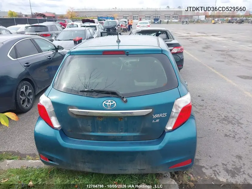 2012 TOYOTA YARIS VIN JTDKTUD36CD529560 — фото 17