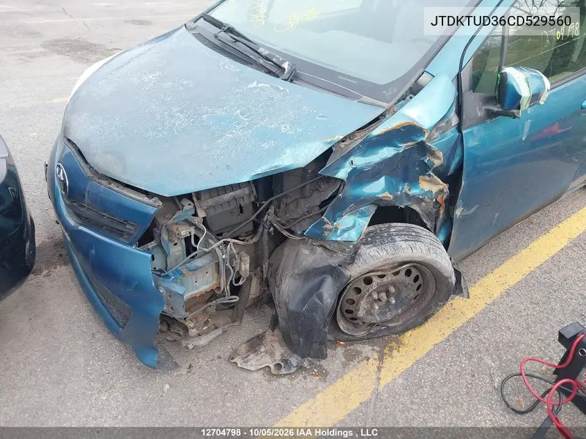 2012 TOYOTA YARIS VIN JTDKTUD36CD529560 — фото 6