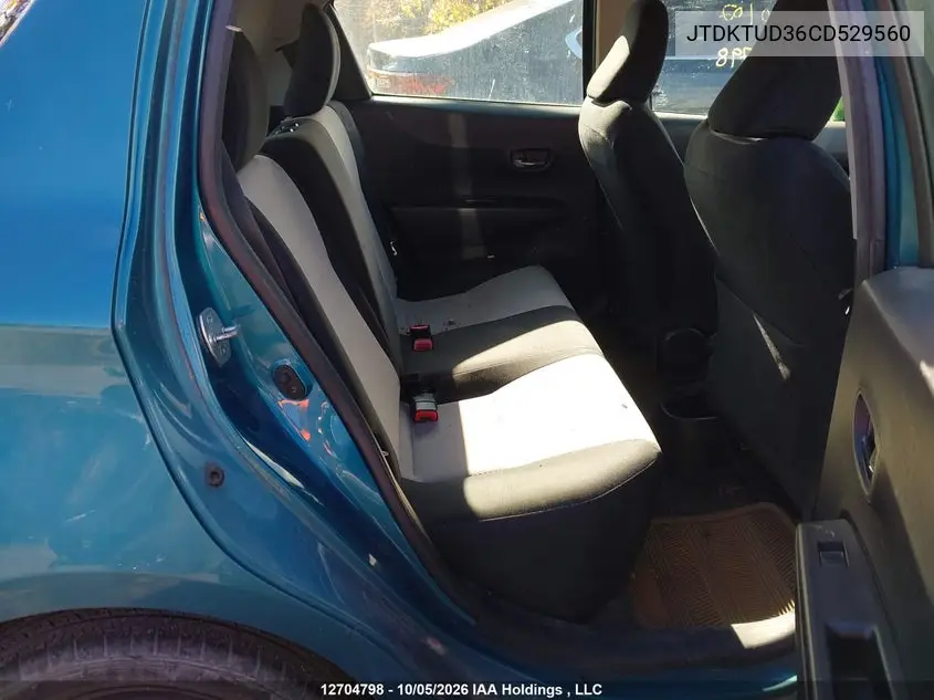 2012 TOYOTA YARIS VIN JTDKTUD36CD529560 — фото 8