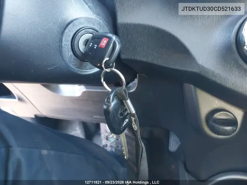 2012 TOYOTA YARIS VIN JTDKTUD30CD521633 — фото 11