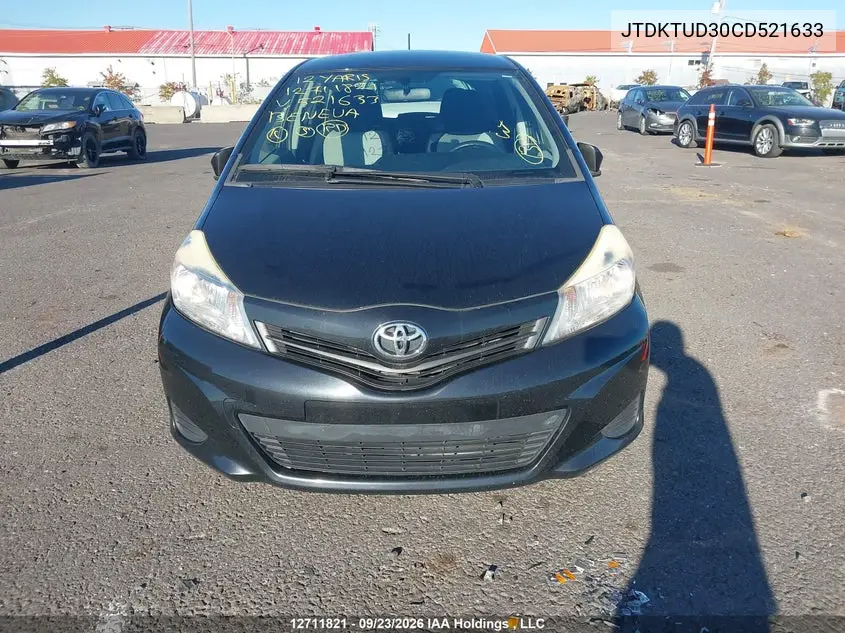 2012 TOYOTA YARIS VIN JTDKTUD30CD521633 — фото 12