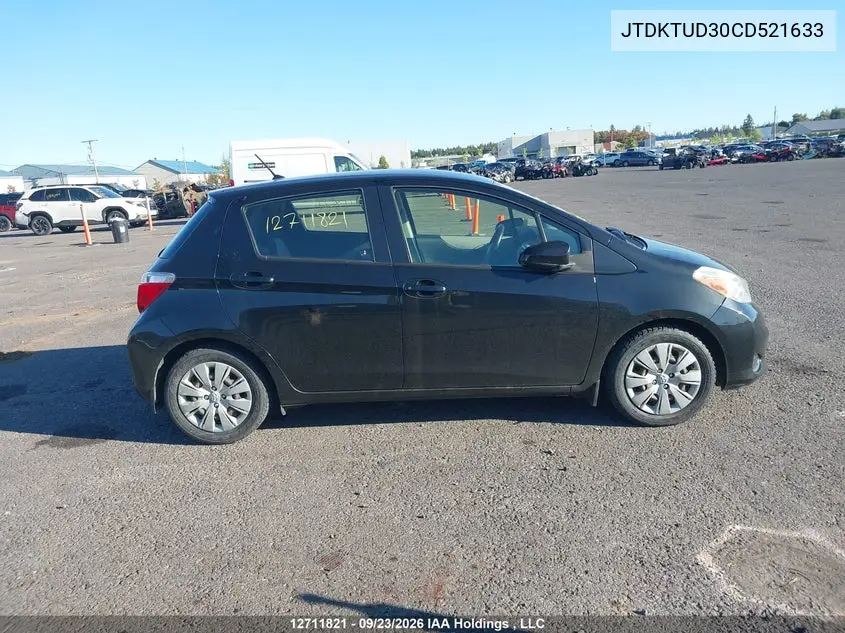2012 TOYOTA YARIS VIN JTDKTUD30CD521633 — фото 13