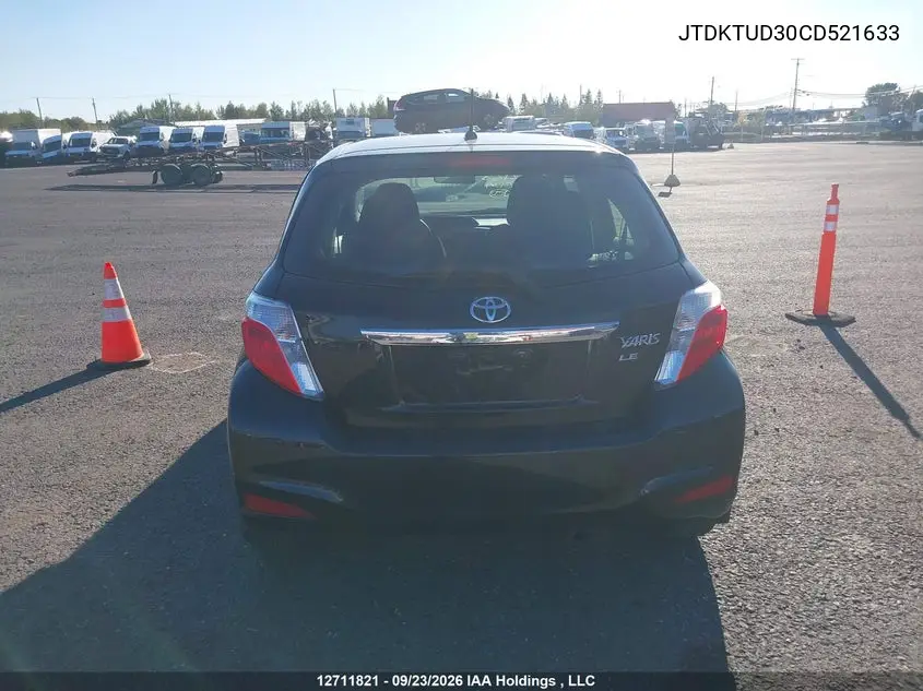 2012 TOYOTA YARIS VIN JTDKTUD30CD521633 — фото 16