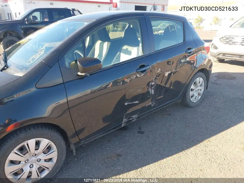 2012 TOYOTA YARIS VIN JTDKTUD30CD521633 — фото 6