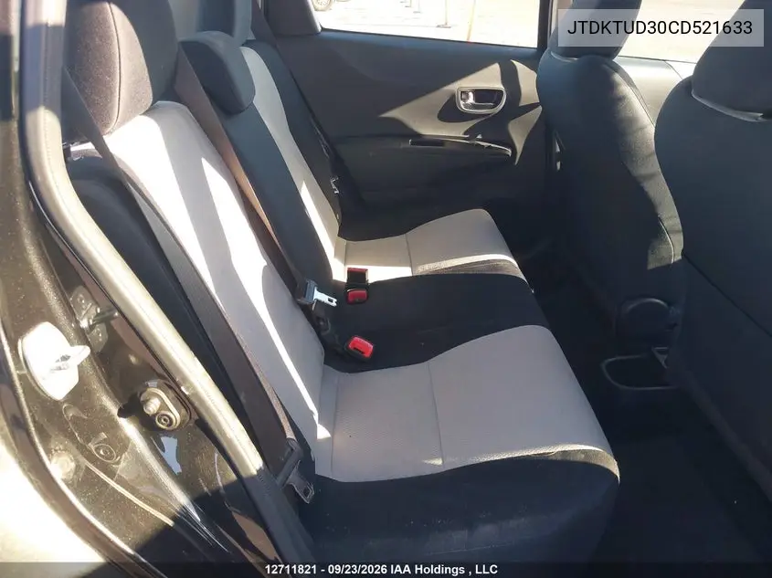 2012 TOYOTA YARIS VIN JTDKTUD30CD521633 — фото 8