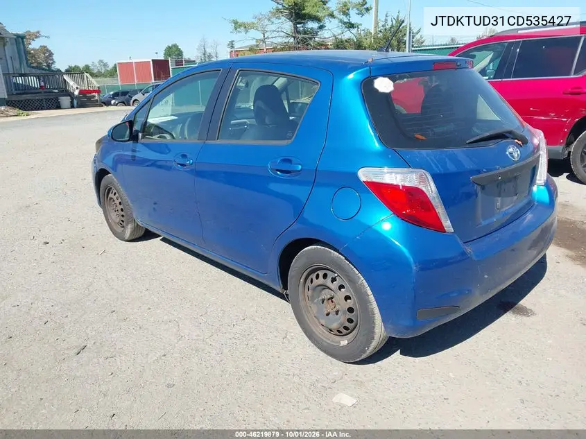 2012 TOYOTA YARIS VIN JTDKTUD31CD535427 — фото 3