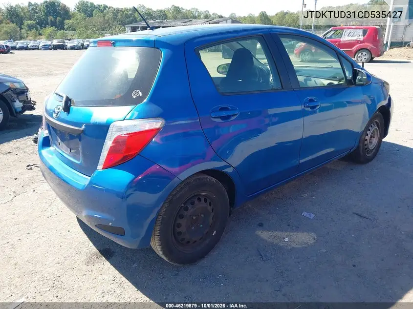 2012 TOYOTA YARIS VIN JTDKTUD31CD535427 — фото 4