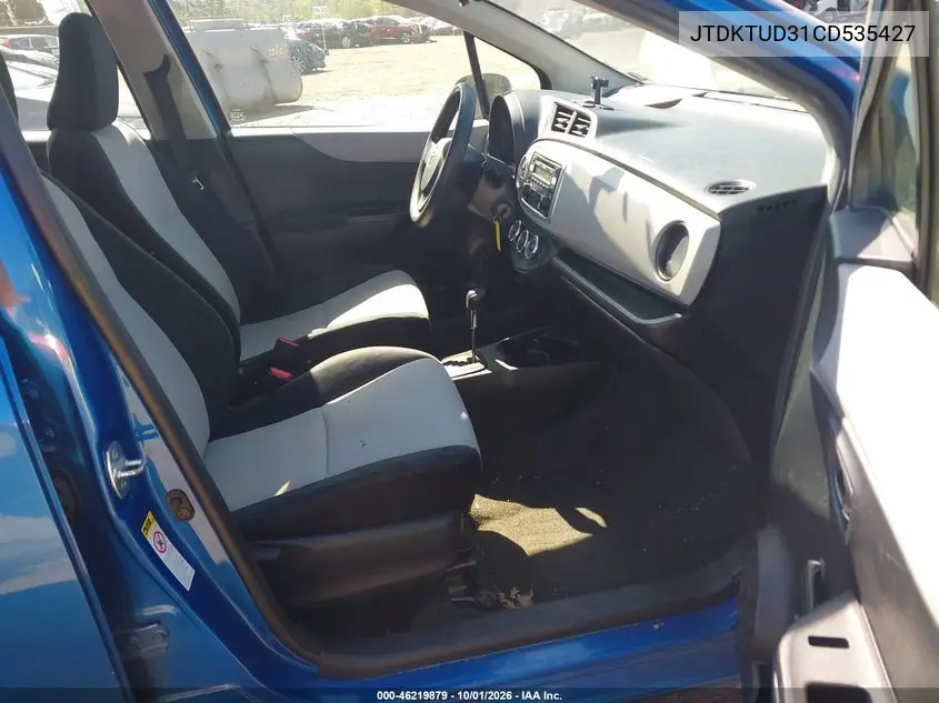 2012 TOYOTA YARIS VIN JTDKTUD31CD535427 — фото 5