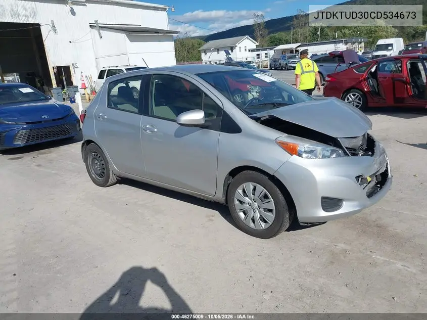 TOYOTA YARIS 2012, VIN JTDKTUD30CD534673
