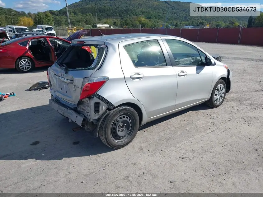 2012 TOYOTA YARIS VIN JTDKTUD30CD534673 — фото 4