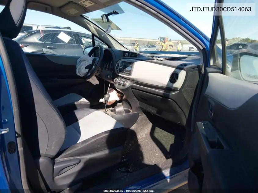 2012 TOYOTA YARIS VIN JTDJTUD30CD514063 — фото 5