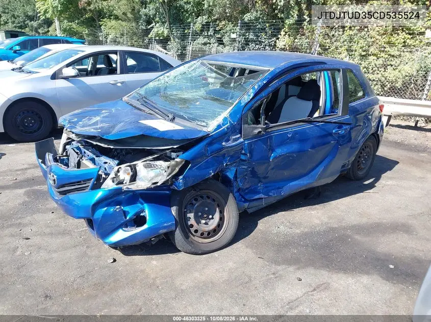 2012 TOYOTA YARIS VIN JTDJTUD35CD535524 — фото 2