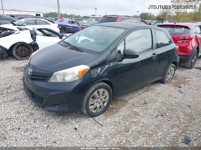 2012 TOYOTA YARIS VIN JTDJTUD37CD538053 — фото 2