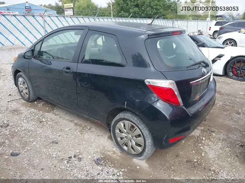 2012 TOYOTA YARIS VIN JTDJTUD37CD538053 — фото 3