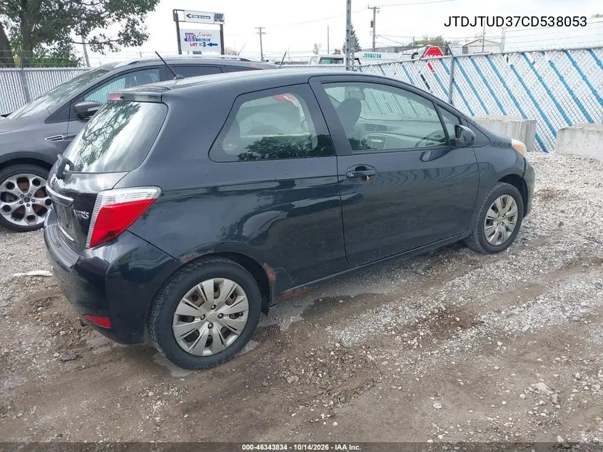 2012 TOYOTA YARIS VIN JTDJTUD37CD538053 — фото 4