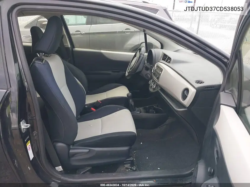 2012 TOYOTA YARIS VIN JTDJTUD37CD538053 — фото 5