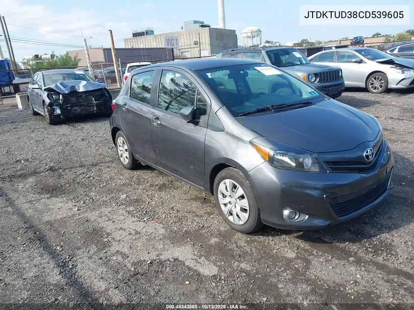 TOYOTA YARIS 2012, VIN JTDKTUD38CD539605