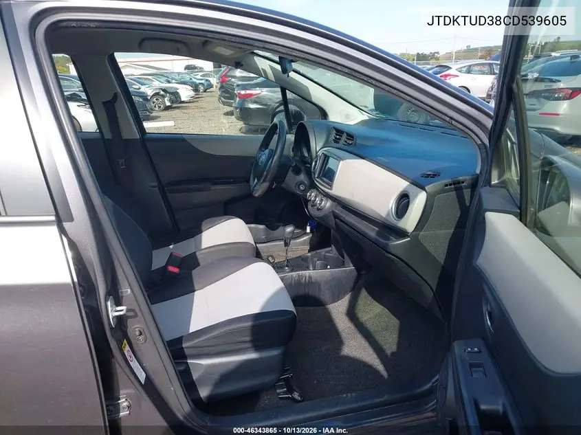 2012 TOYOTA YARIS VIN JTDKTUD38CD539605 — фото 5