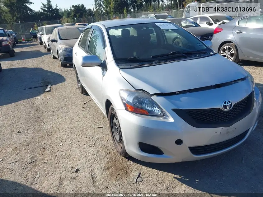 TOYOTA YARIS 2012, VIN JTDBT4K33CL013696