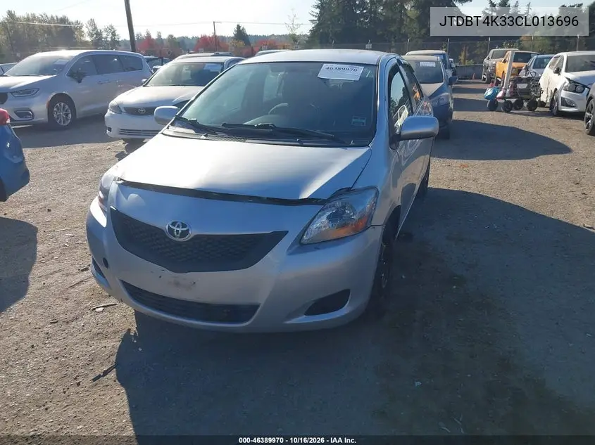 2012 TOYOTA YARIS VIN JTDBT4K33CL013696 — фото 2
